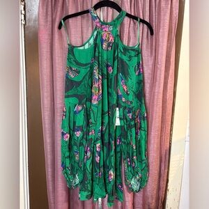 NWT Free People Vibrant Green Mini Dress